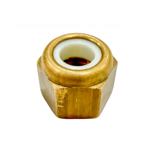 Selbstsichernde Sechskantmutter (nichtmetallischer Ring) M4 X 0,70 MESSING NYLSTOP®
