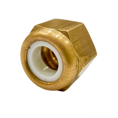 Selbstsichernde Sechskantmutter (nichtmetallischer Ring) M4 X 0,70 MESSING NYLSTOP®
