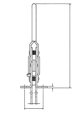Vertikalgriff-Heuschrecke niedrige Serie HV 650 KAKUTA® Stahl