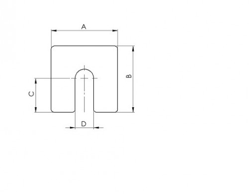Motor-Einstellhilfe aus 0,05 mm und 1,0 mm Dicke 53 X 53 Edelstahl