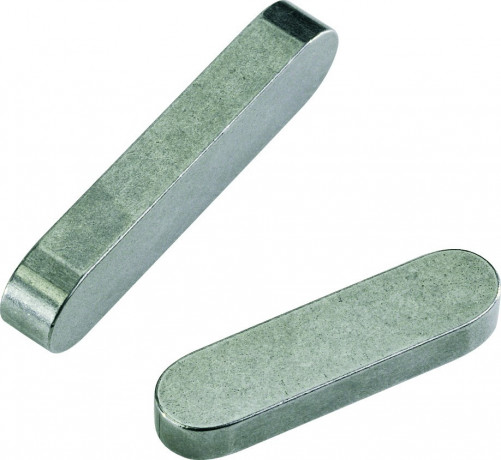 Parallelkeil mit runden Enden DIN 6885 A 8mm X 110mm X 12mm Stahl C45K