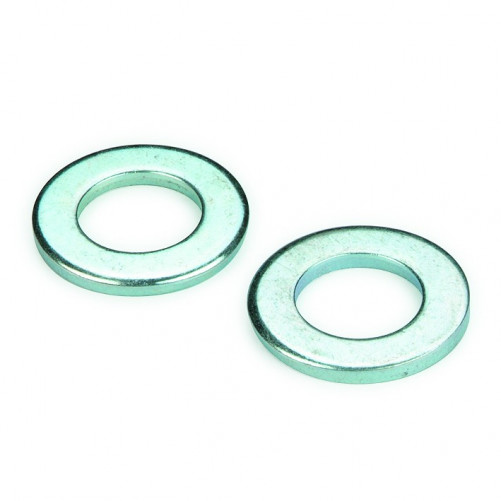 Flache Unterlegscheibe DIN 125 12mm Stahl verzinkt weiß
